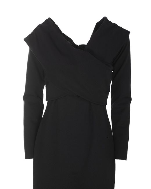 Emporio Armani Black Midi Dress