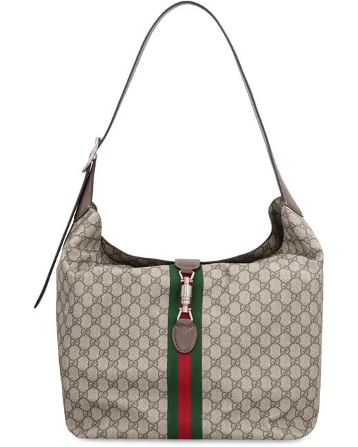 Gucci Gray Shoulder Bag Jackie Gg Supreme Cotton Tote for men