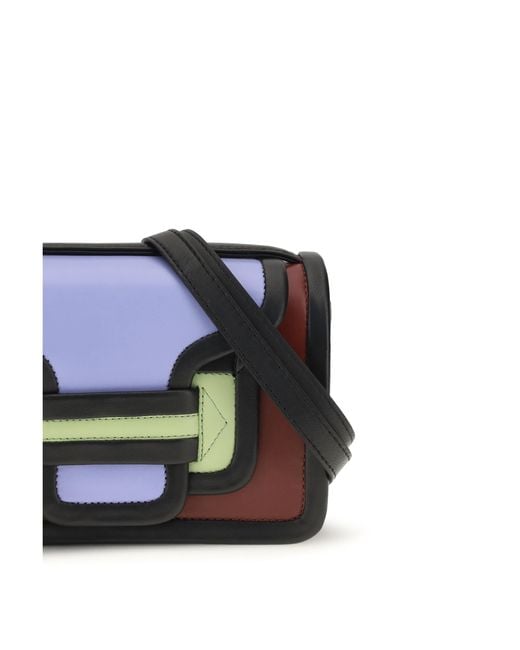 Pierre Hardy Blue Alpha Shoulder Bag Calf Leather Bos Taurus