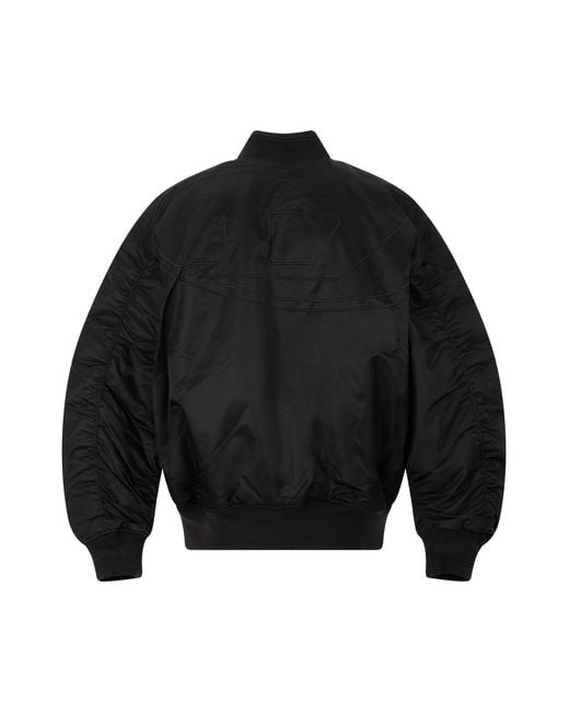 DIESEL Black Bomber Jacket Polyamide for men