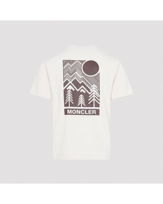 Moncler White Short Sleeves T-Shirt for men