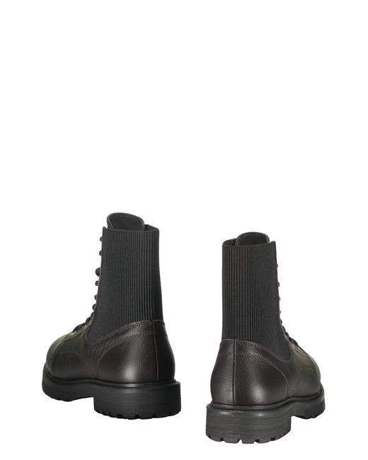 DIESEL Black Tall Boot Leather Elegant for men