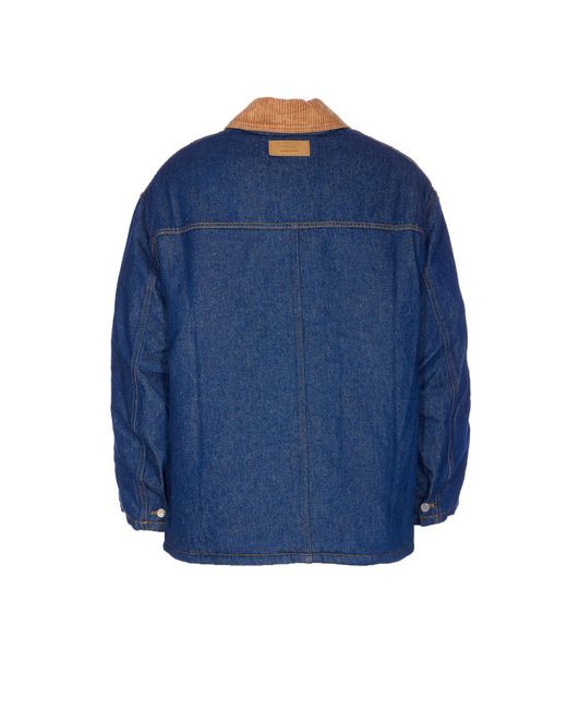 AMI Blue Jackets Cotton for men