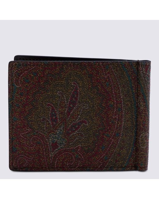 Etro Brown Wallets Co Po for men