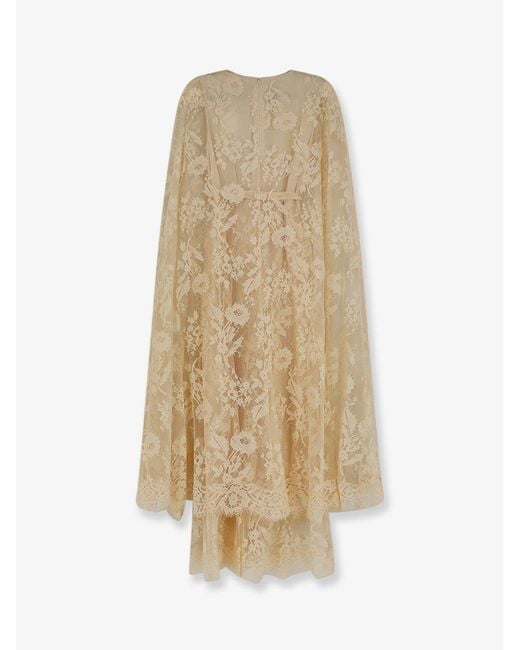 Zimmermann Natural Valiant Lace Caped Maxi Dress