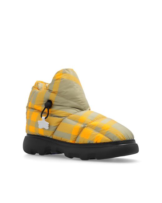 Burberry Yellow Check Pillow Boots for men