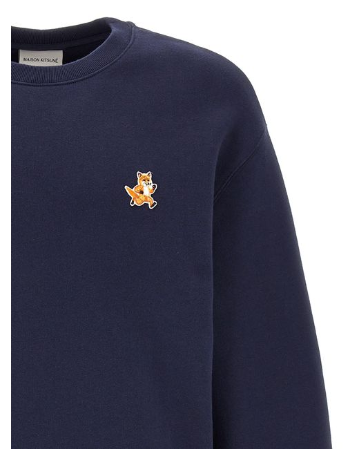 Maison Kitsuné Blue 'Speedy Fox Patch' Sweatshirt for men