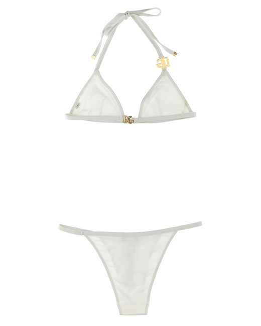 Dolce & Gabbana White Dg Bikini