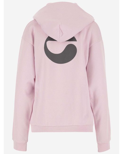 Coperni Pink Logo Cotton Blend Hoodie