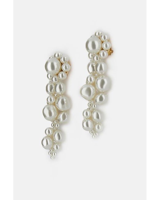 Simone Rocha White Mini Cluster Earrings