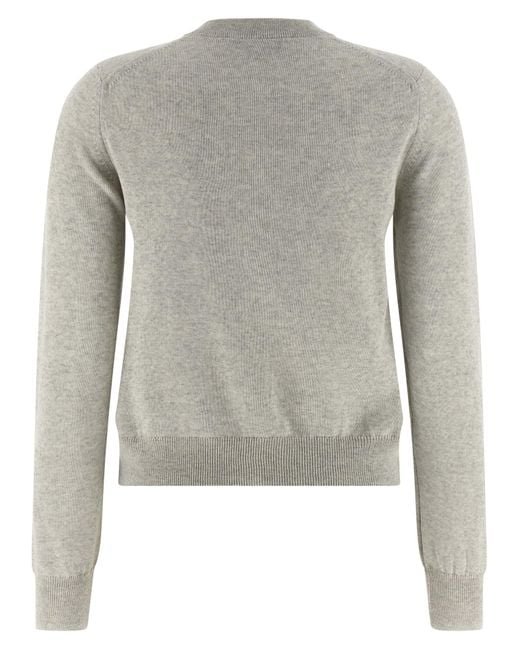 Maison Kitsuné Gray 'Baby Fox' Cardigan