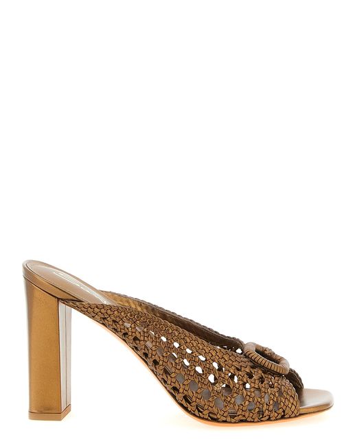 Santoni Brown 'Luce' Sandals