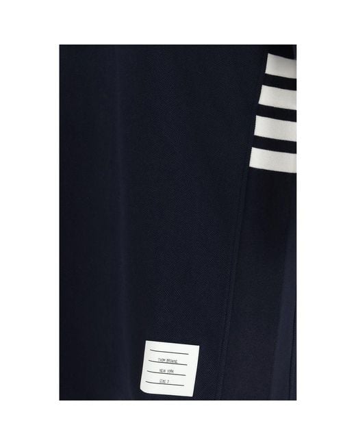 Thom Browne Blue Cotton Polo Shirt for men