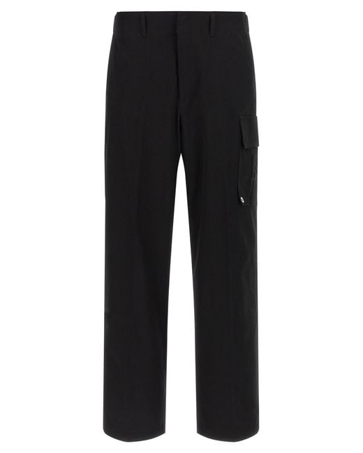 Fendi Black Gabardine Trousers for men