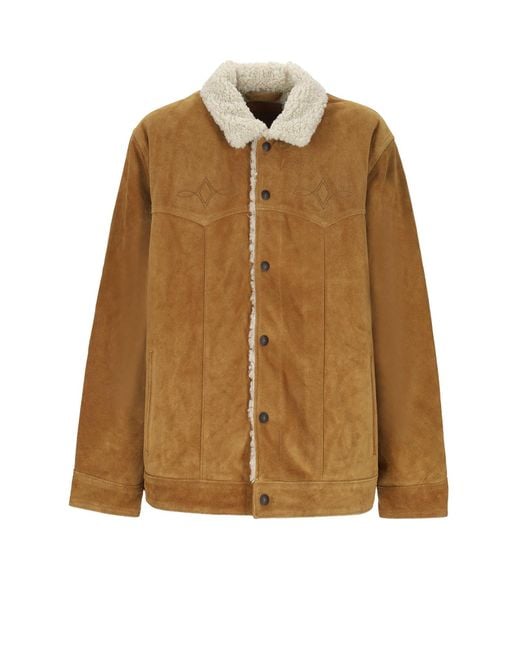 Levi's Brown Suede Jacket With Faux Fur Lining for men