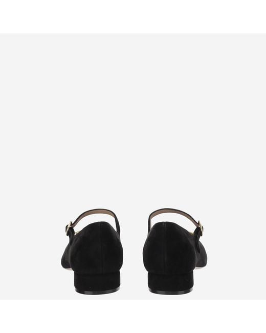 Ferragamo Black Ballerinas Marry2 Suede Upper: Goat Leather Ballerina Shoes