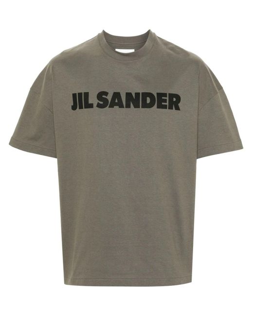 Jil Sander Gray Green Cotton T-shirt for men