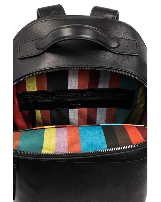 PS by Paul Smith Black Leather Backpack for men