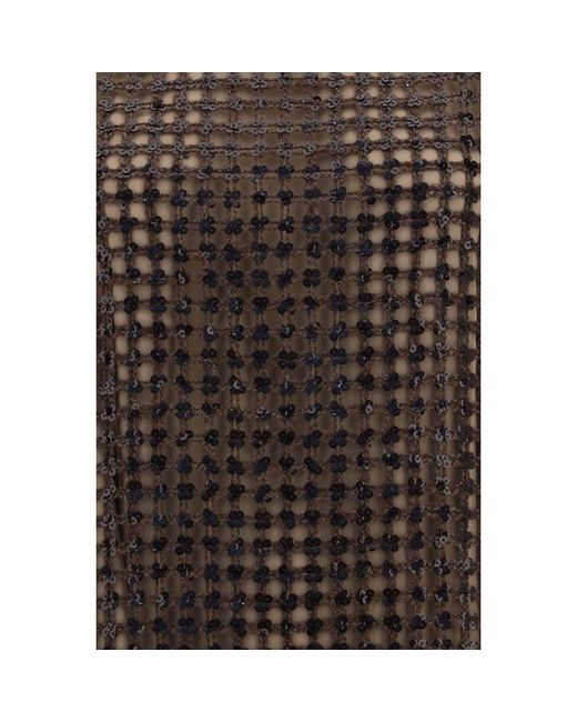 Brunello Cucinelli Brown Silk Cocktail Dress