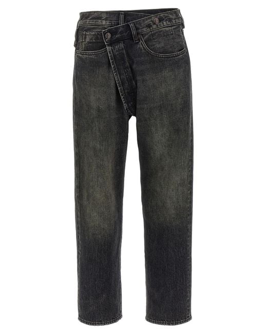 R13 Gray 'Crossover' Jeans
