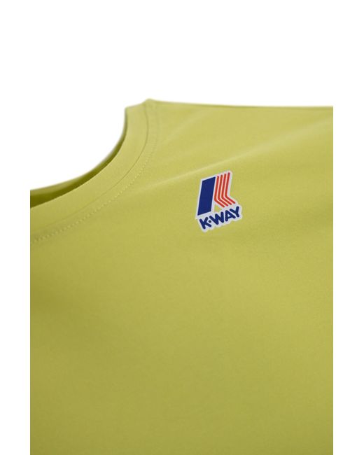 K-Way Yellow T-Shirt With Logo for men