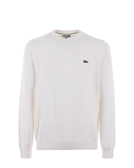 Lacoste White Sweaters for men