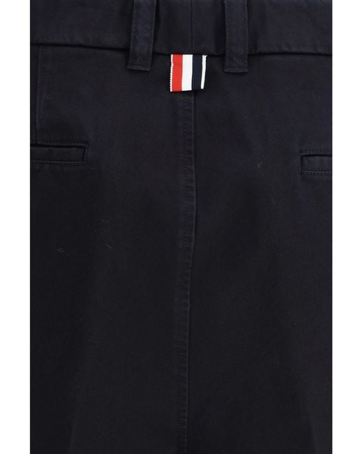 Thom Browne Blue Typewriter Cloth Utility Chino Shorts Polyester; Cotton Bermuda for men