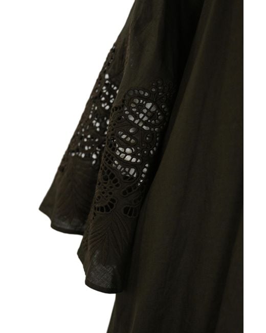 ワンピース MAX MARA BLACK LINEN STRANO DRESS Women's Strange Linen Dress 2516221012600 Black | Caposerio.com
