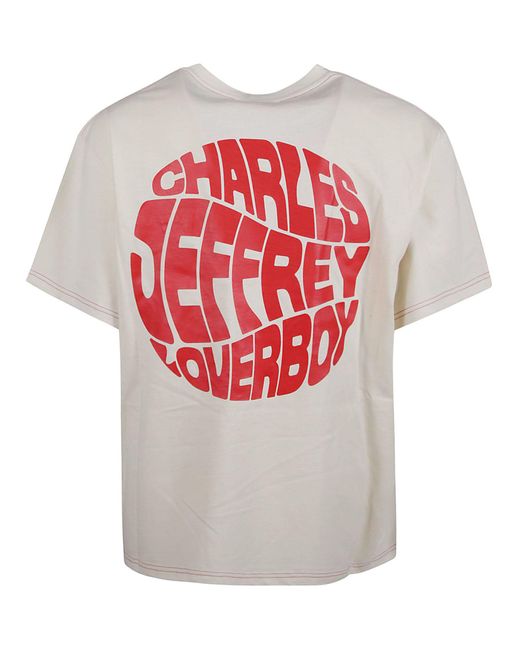Charles Jeffrey White Logo Print T-Shirt for men