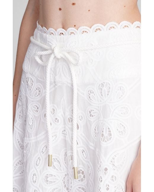 Zimmermann White Skirt