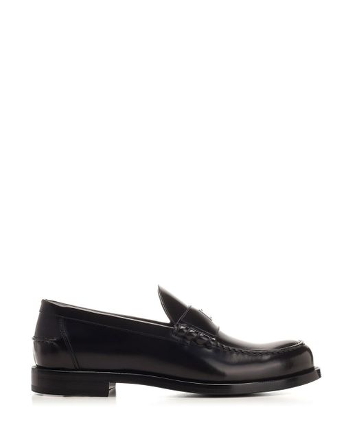 Givenchy Black Brushed Leather Loafers for men