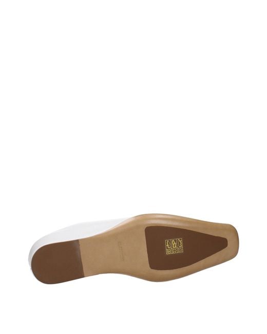 Jil Sander White Leather Slippers