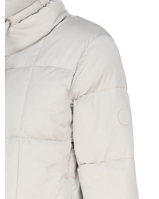Save The Duck White High-Neck Down Jacket