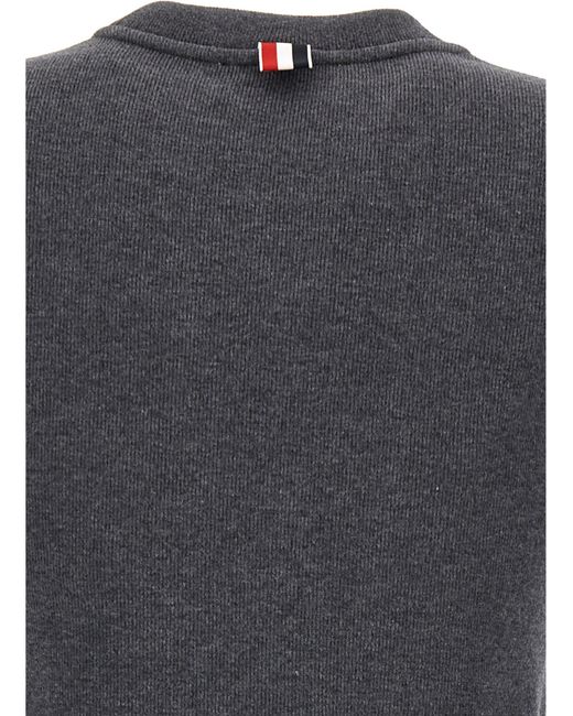 Thom Browne Black Short Sleeve Sweatshirt