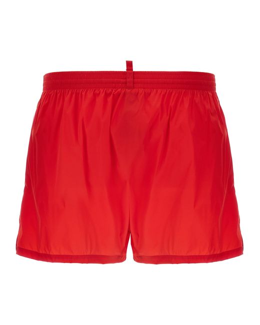 DSquared² Red Midi Boxer Shorts for men