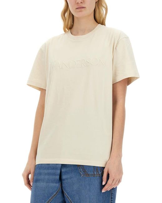 J.W. Anderson Natural T-Shirt With Logo