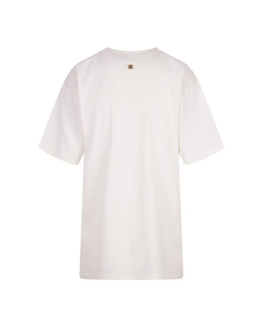 Roberto Cavalli White Plumage T-Shirt