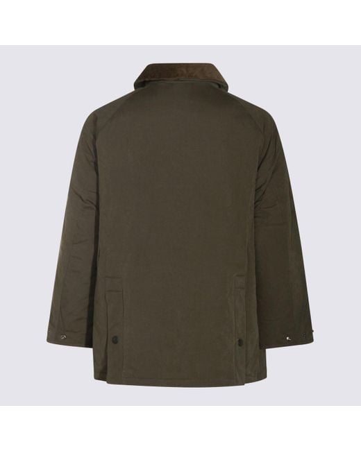 Barbour Green Cotton Padded Os Casual Jacket for men