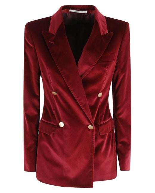 Tagliatore Red Velvet Double-Breasted Jacket