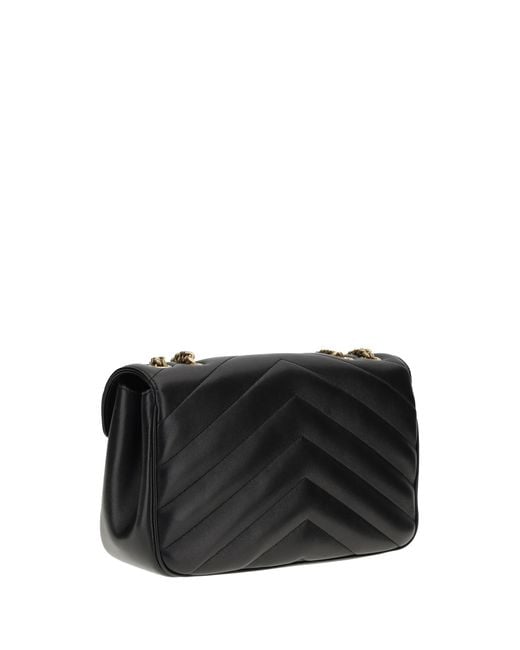 Saint Laurent Black Loulou Shoulder Bag Lambskin