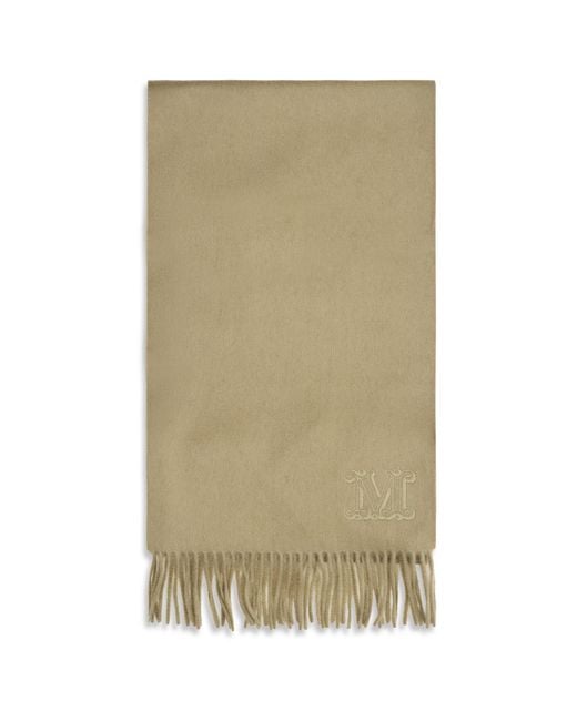 Max Mara White Cashmere Scarf Dalia