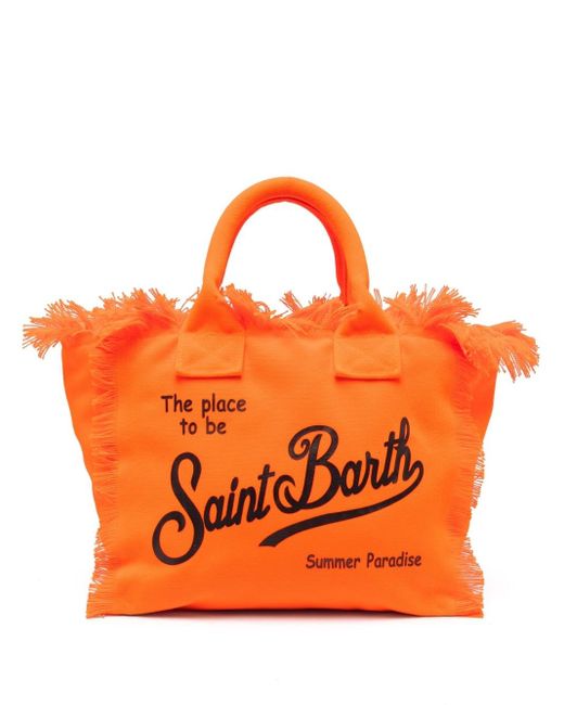 Mc2 Saint Barth Colette Canvas Small Bag in Orange | Lyst