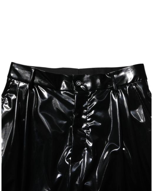 Dolce & Gabbana Black Pvc Slim Pants for men