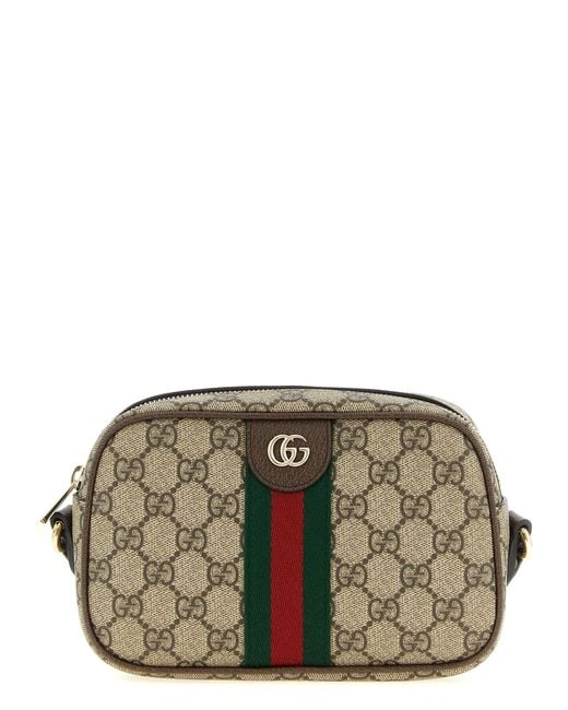 Gucci Gray 'Ophidia' Small Crossbody Bag