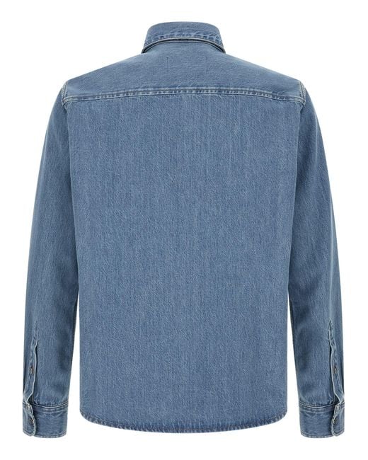 AMI Blue Cotton Blouse for men
