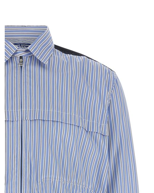Junya Watanabe Blue Cotton Blouse for men