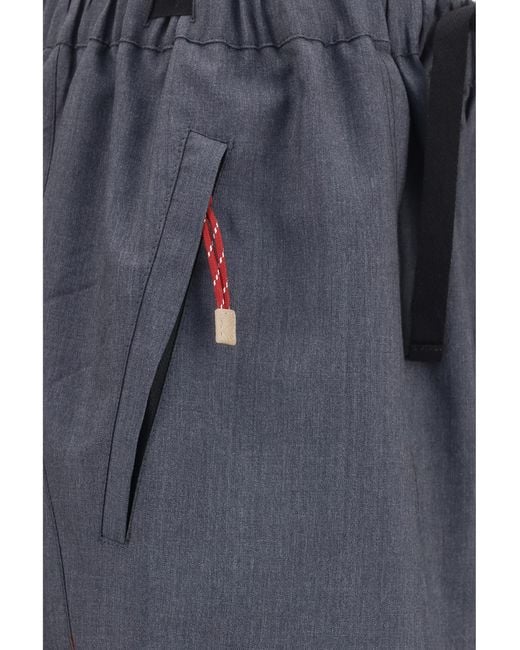 Prada Gray Wool And Mohair Pants