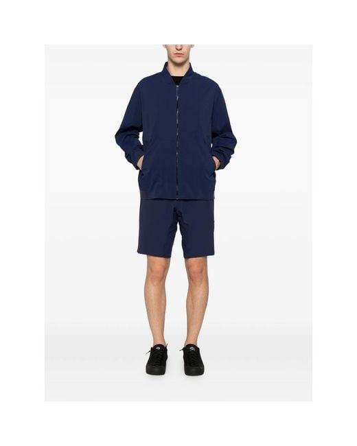Veilance Blue Bomber Jacket Nylon Shell for men