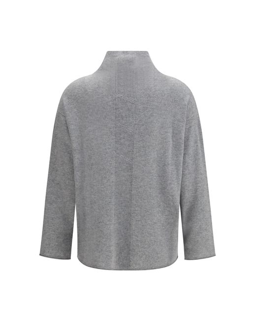 Max Mara Pure Gray Cashmere Sweater Kashmir/Capra Hircus
