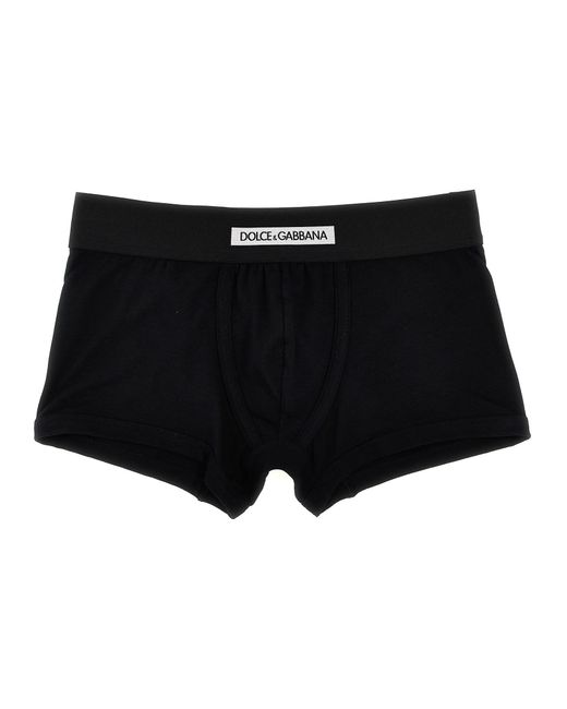 Dolce & Gabbana Black Logo Boxer Shorts Underwear, Body for men